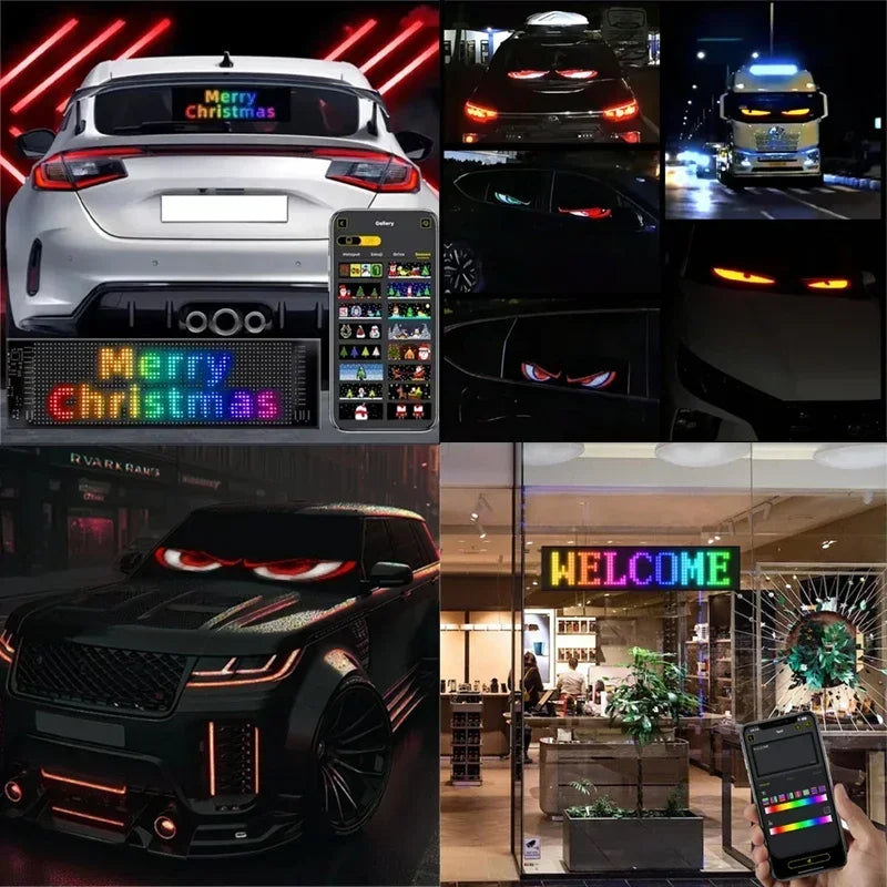 1-2 Pieces Devil‘s Eye LED Car Windshield Animation Screen Light