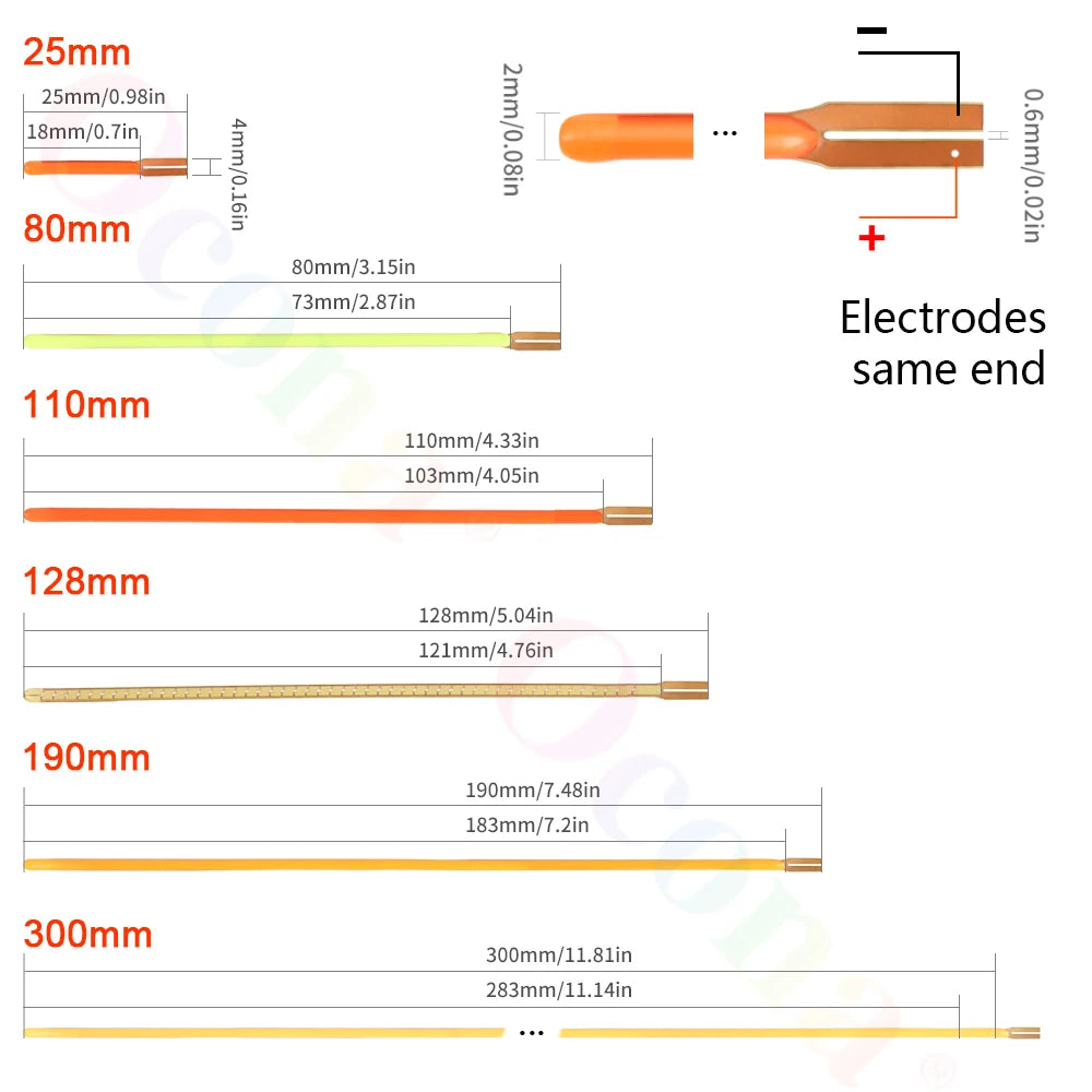 Flexible LED Filament for LED Bulb DIY 110mm 300mm
