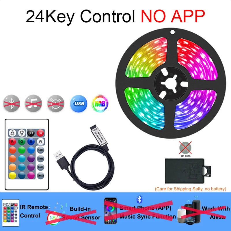 Smart Led Lights Strip TV Smart Bedroom Lighting Bluetooth