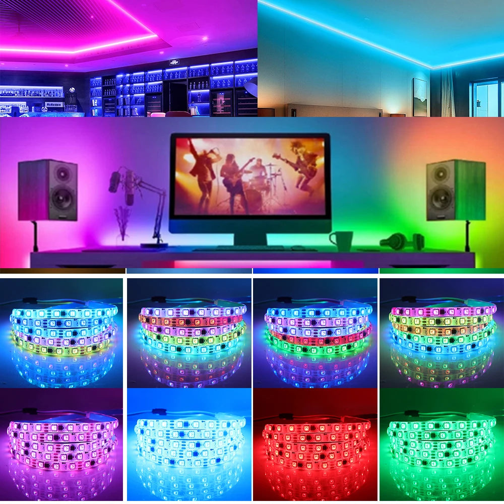 WS2811 WS2812B 5050 RGB LED Strip Light 30/60LEDs/m Smart