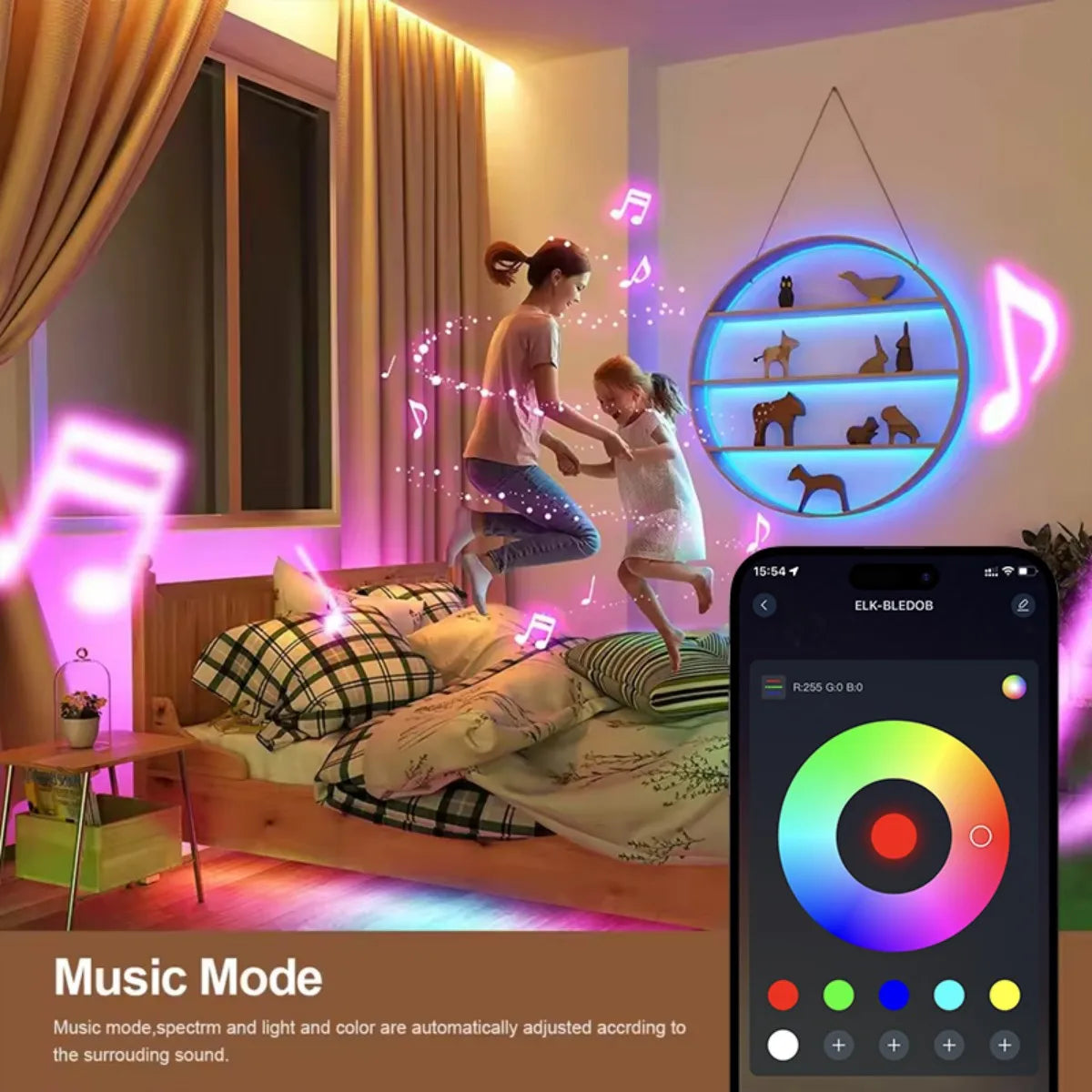 5V RGB neon light with bluetooth remote control and APP
