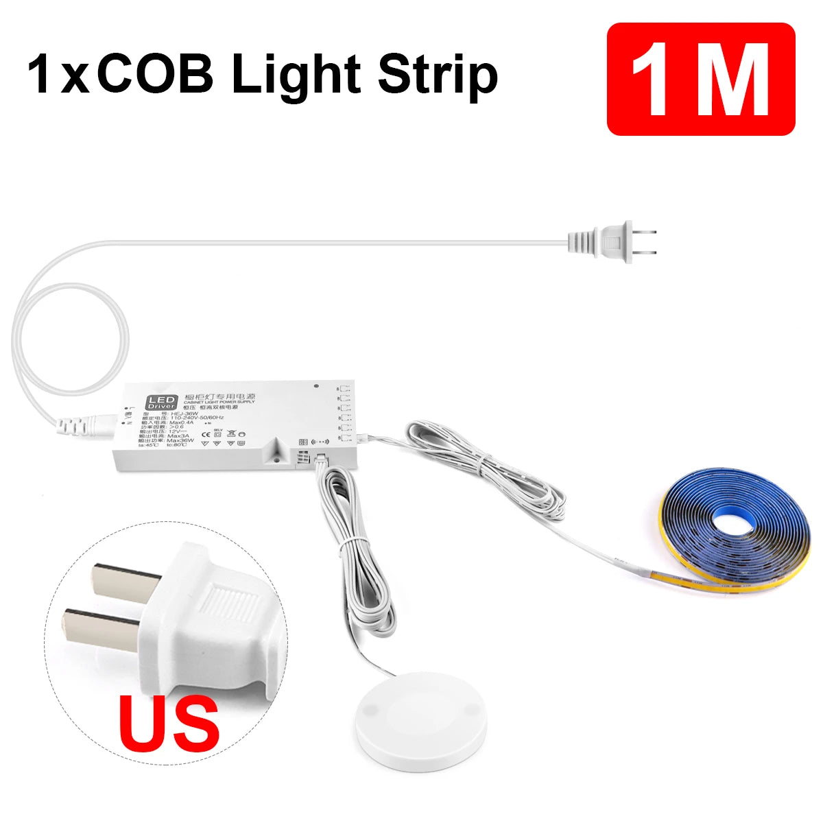 Smart Penetrable Wood COB LED Strip Touch Sensor Light