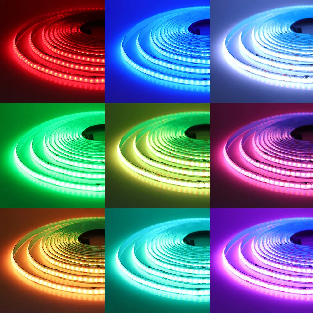 5V USB RGB COB Strip 576Leds/M Color Changing LED Strip Lights