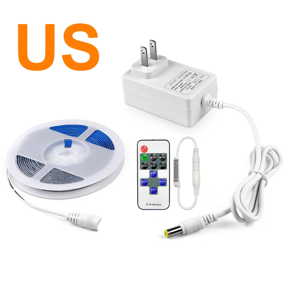 Dimmable LED Strip Lights With RF Remote Controller