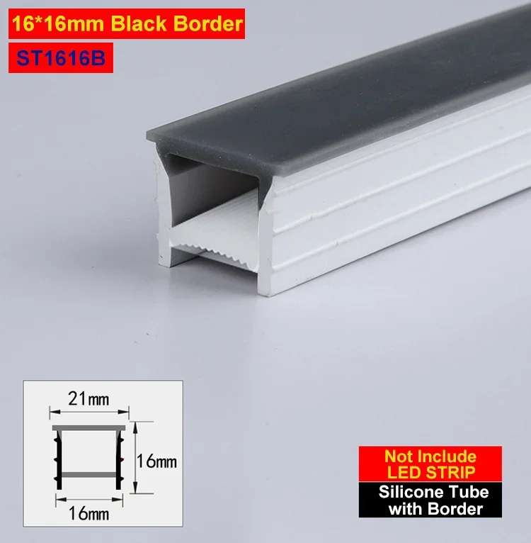 1M-10M Embedded LED Neon Rope Tube Black White Soft Strip Light