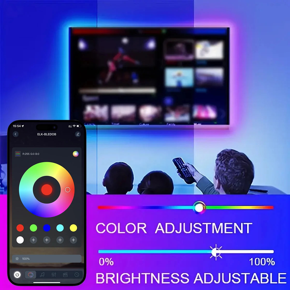 5V LED strip lamp RGB with USB 24 key Bluetooth remote control
