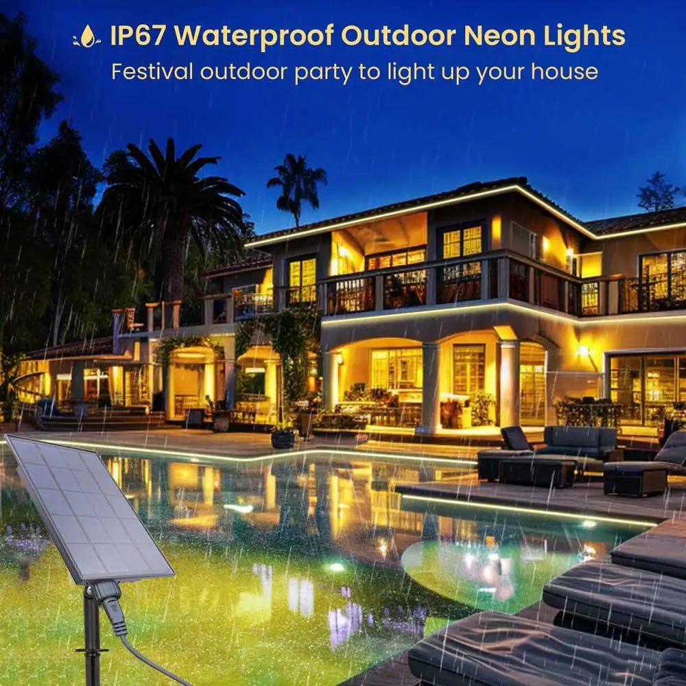 Solar Strip Ligh 24V COB Solar Neon Light Strips Waterproof