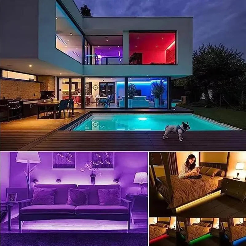 Bluetooth LED Strip Lights SMD 5050 RGB APP Remote Control