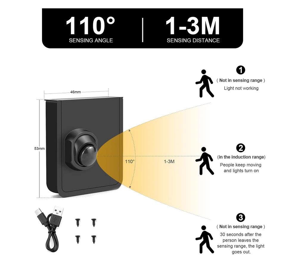 10M 5M 2M Two PIR Motion Sensor Switch 24V Neon LED Strip Light