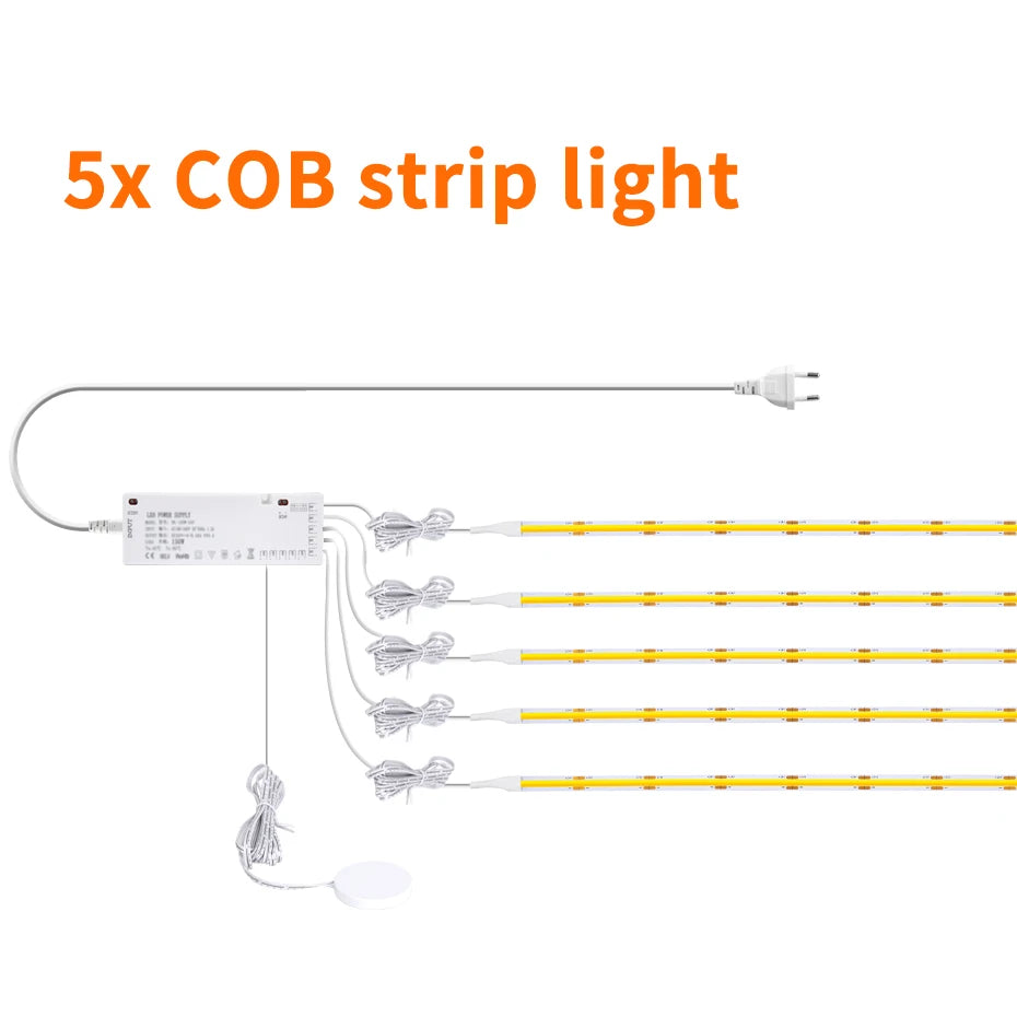 24V Under Cabinet Collection Display 320Leds COB LED Strip Light