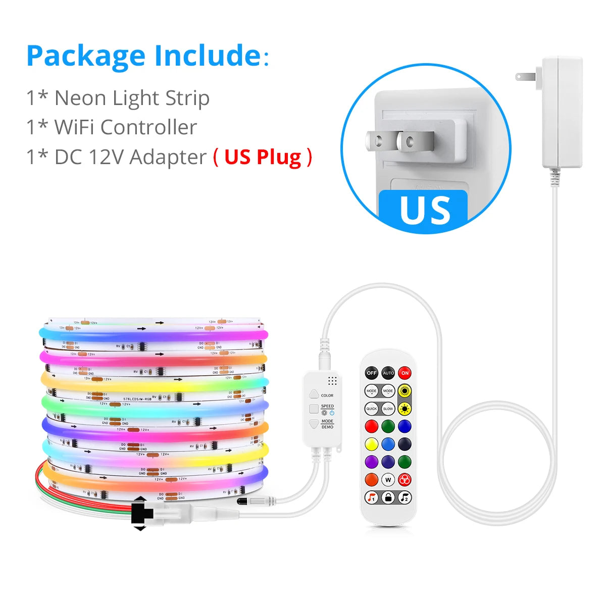 Tuya Smart WIFI RGBIC COB LED Strip Light Tape Addressable