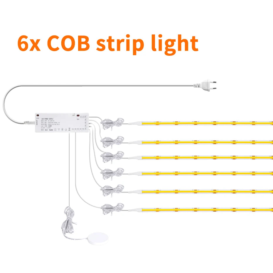 24V Under Cabinet Collection Display 320Leds COB LED Strip Light