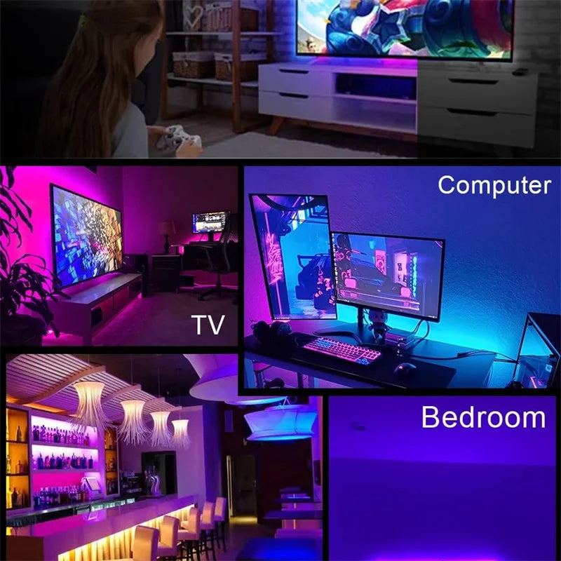 RGB LED Neon Lights with 44Keys Remote Flexible Neon Strip Lights