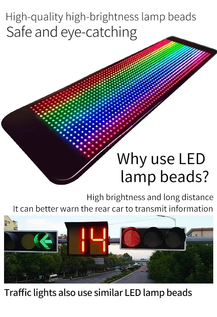 1-2 Pieces Devil‘s Eye LED Car Windshield Animation Screen Light