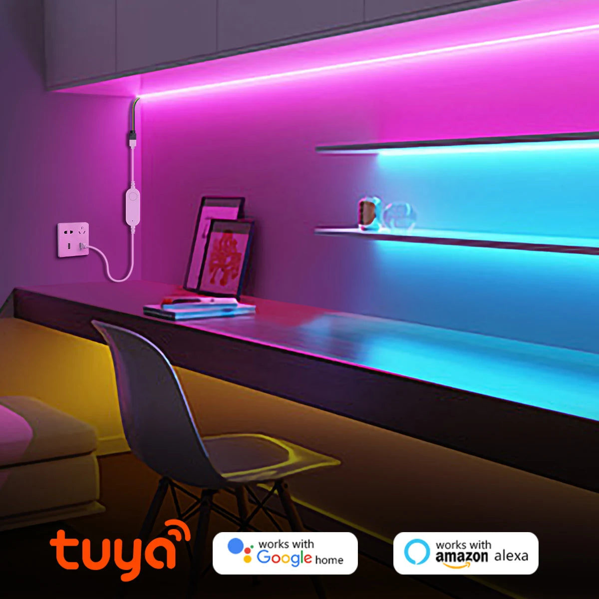 WIFI Alexa Control RGB COB LED Strip DC 5V USB Tuya APP