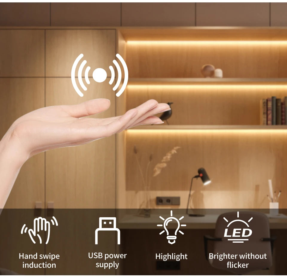 USB LED Light Strip Hand Sweep Waving ON OFF Sensor