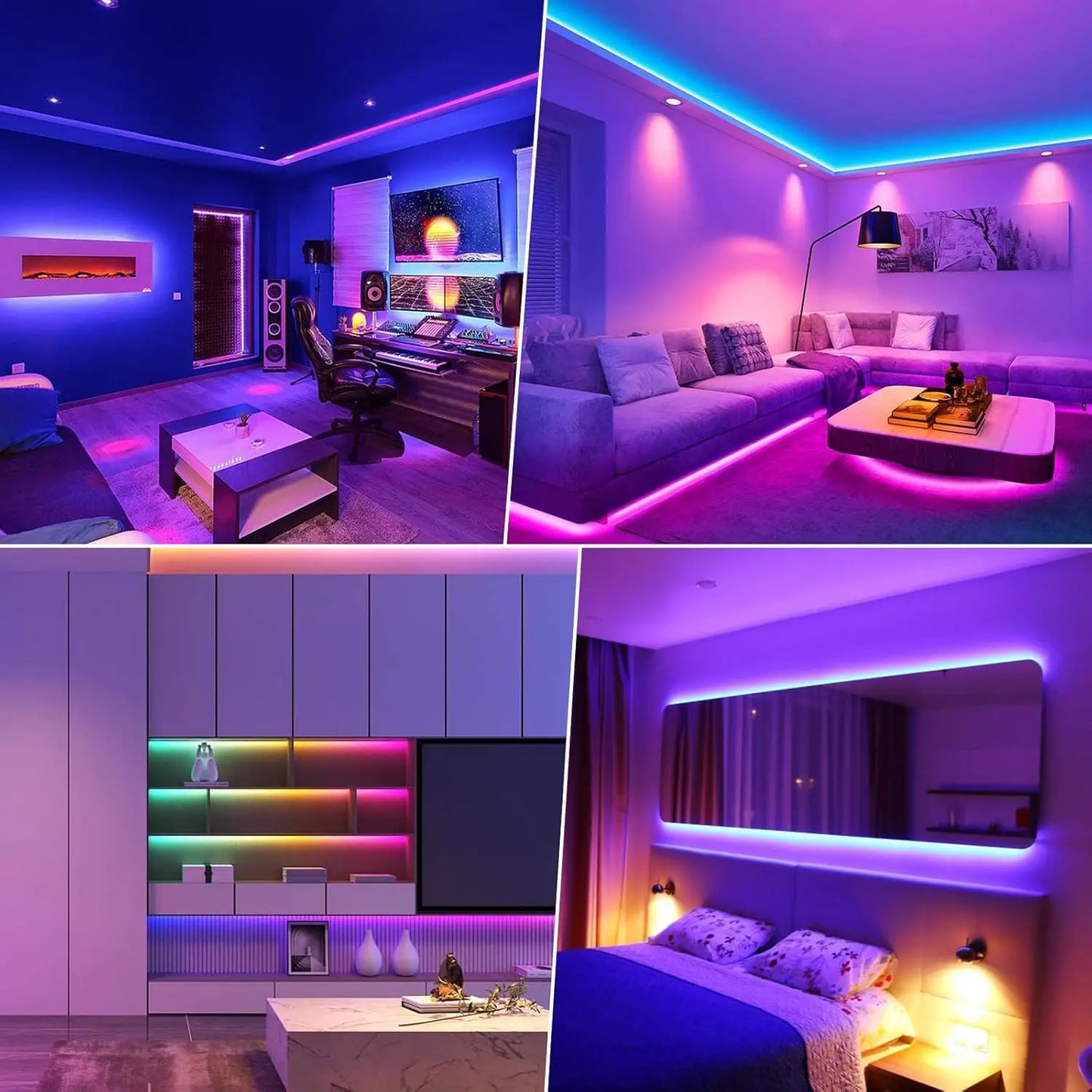 A Roll of Rgb Color-Changing Cob Led Strip Lights with No Light Spots