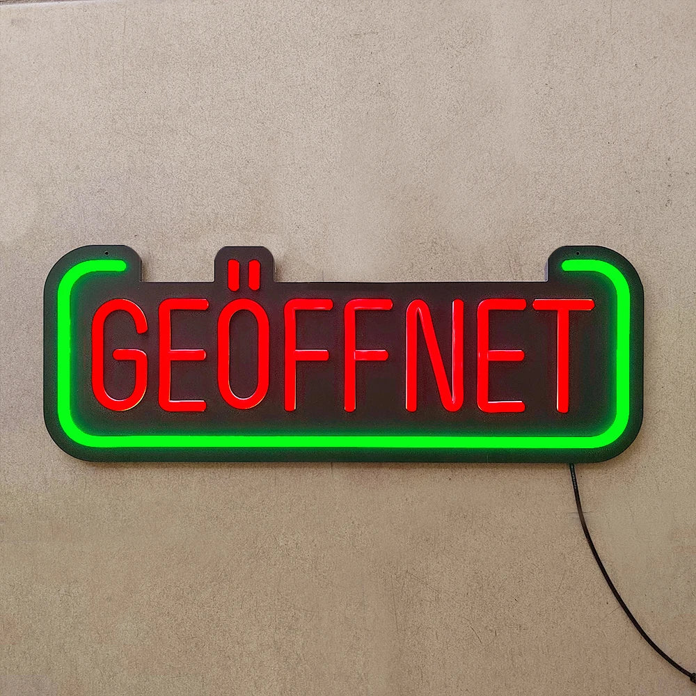 OPEN Neon Sign 20x9 Inches Ultra Bright Multiple Light AD Sign