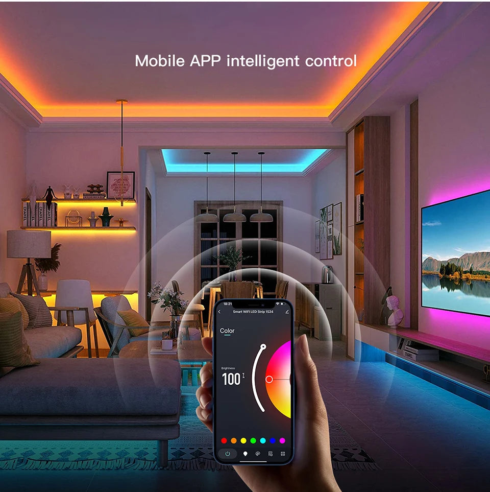 WIFI Alexa Control RGB COB LED Strip DC 5V USB Tuya APP