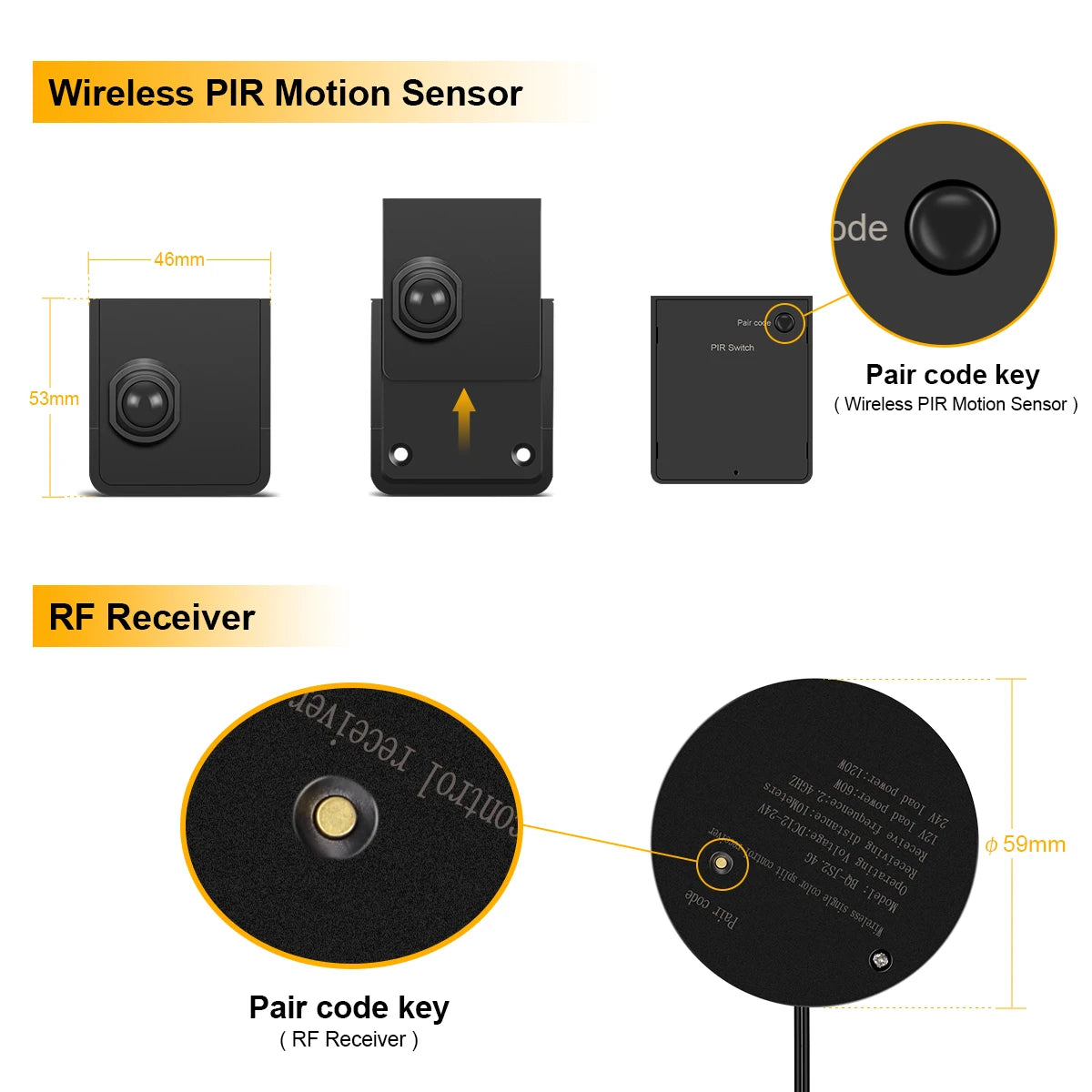 10M 5M 2M Two PIR Motion Sensor Switch 24V Neon LED Strip Light