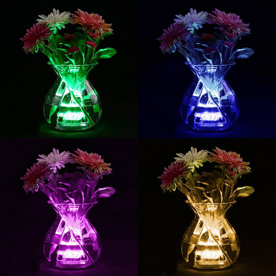 10 LED Submersible Lights Underwater Waterproof Vase Base Lamp