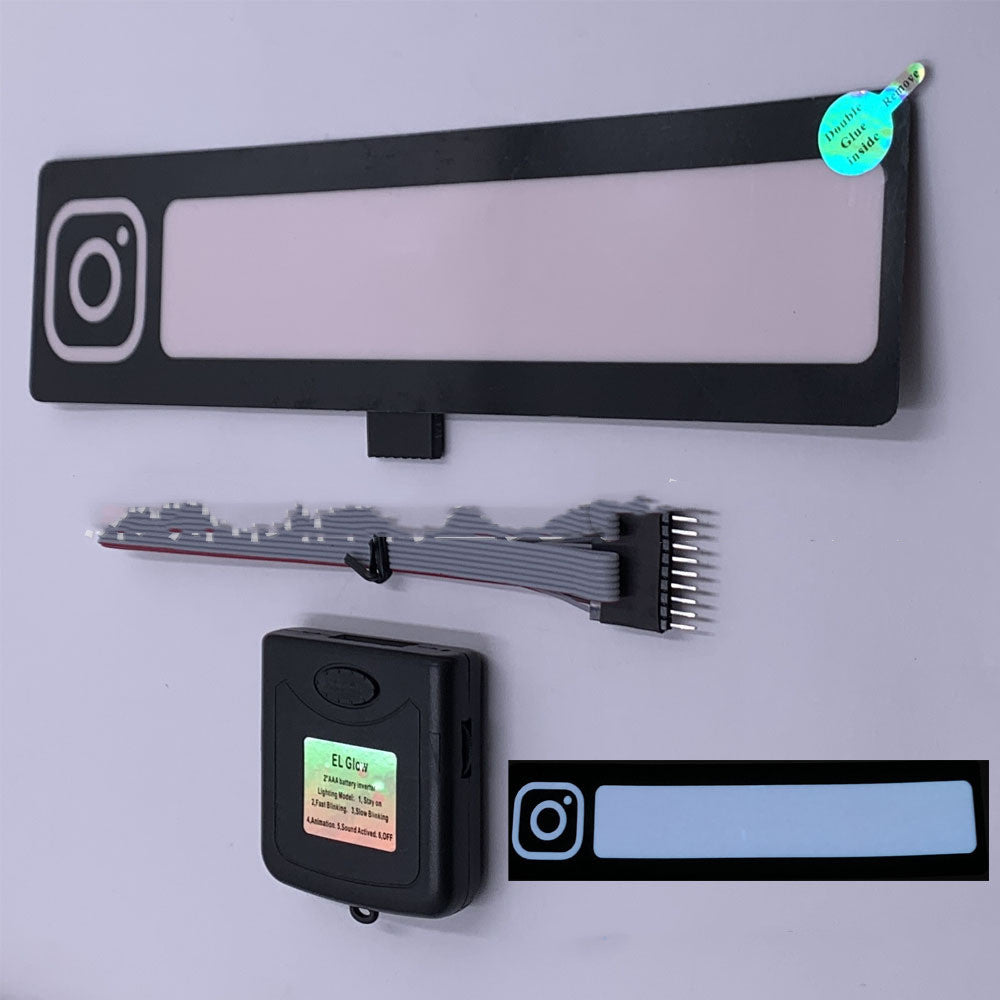 Wanted Car Windshield Glow Panel Electric Marker Lamp LED Decoration