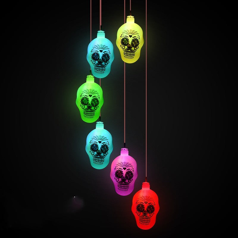 Solar Wind Chimes Halloween Horror Pumpkin Skull