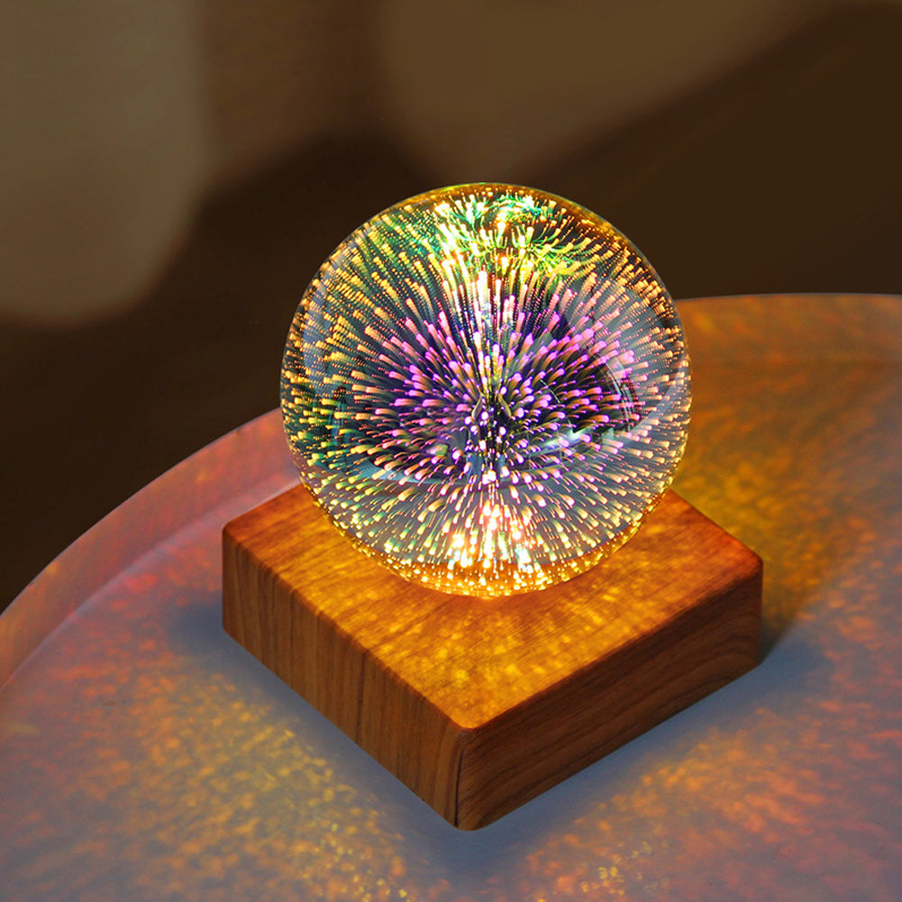USB 3D Firework Crystals Ball Light Plug In Romantic Star LED Light