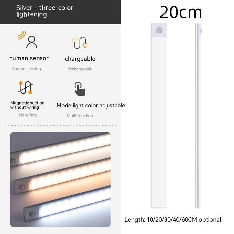 Smart Infrared Sensor Lamp Wireless Magnetic Long Cabinet Light