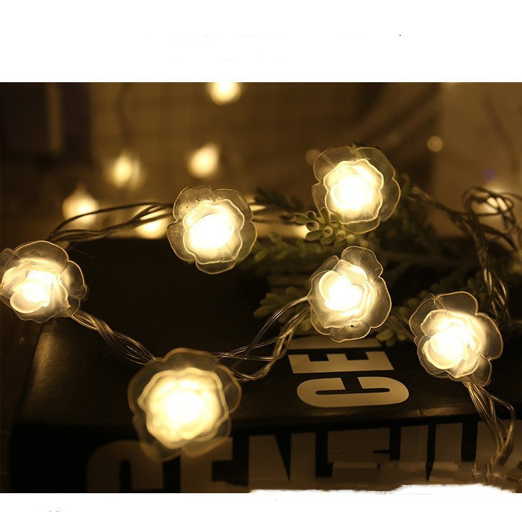 LED Lights String Romantic Roses Indoors