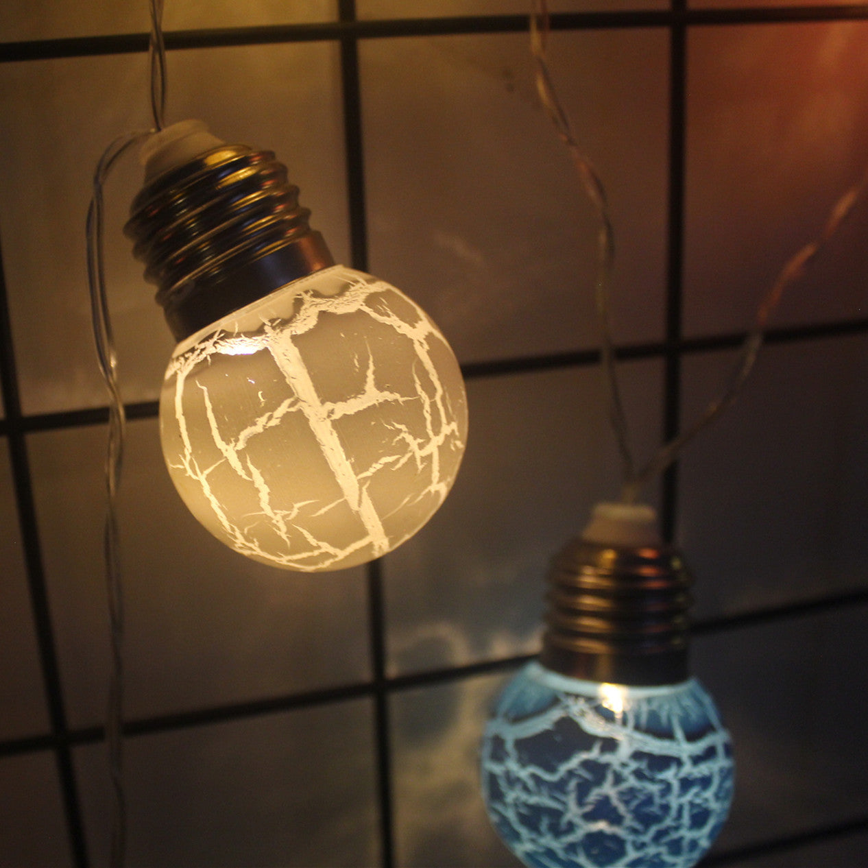 Led Lights Cracked Bulbs String Of Festive Decorations