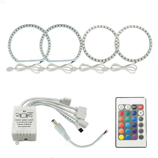 Car LED Remote Control Angel Eye Fog Light Ring
