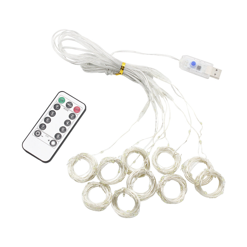 LED Curtain Garland on the Window USB String Lights