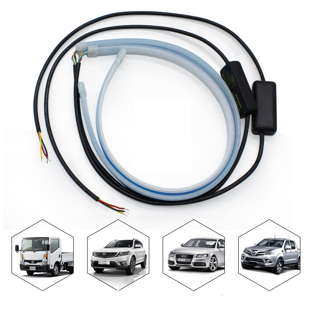 2 pieces Led DRL Car Daytime Running Lights Flexible Auto Turn Signal