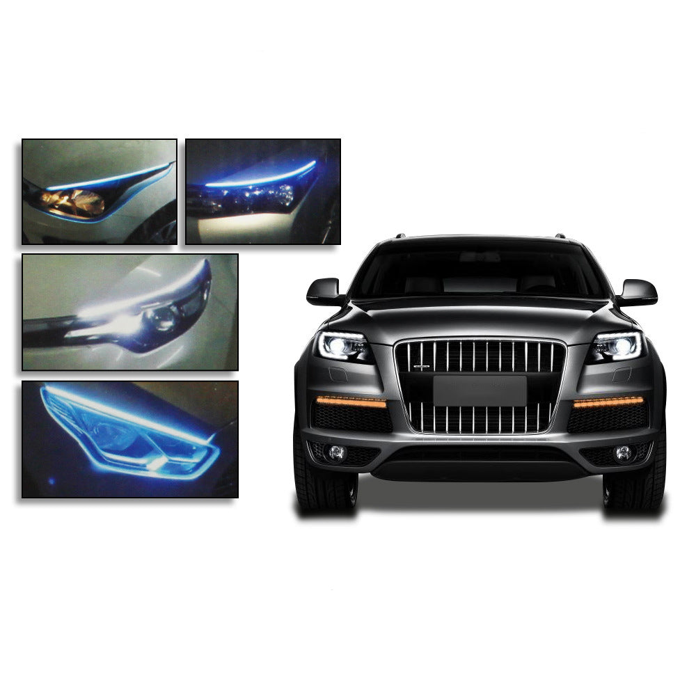 2 pieces Led DRL Car Daytime Running Lights Flexible Auto Turn Signal