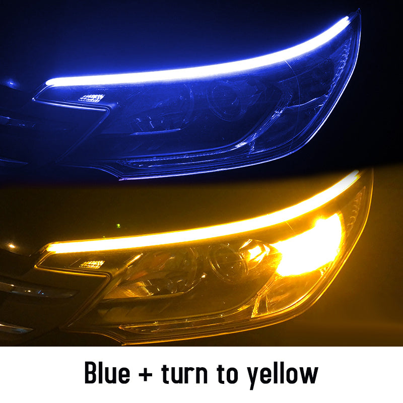 2 pieces Led DRL Car Daytime Running Lights Flexible Auto Turn Signal