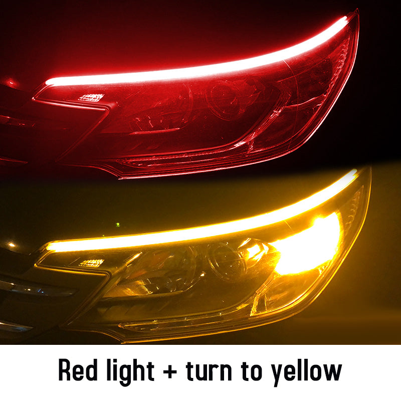 2 pieces Led DRL Car Daytime Running Lights Flexible Auto Turn Signal