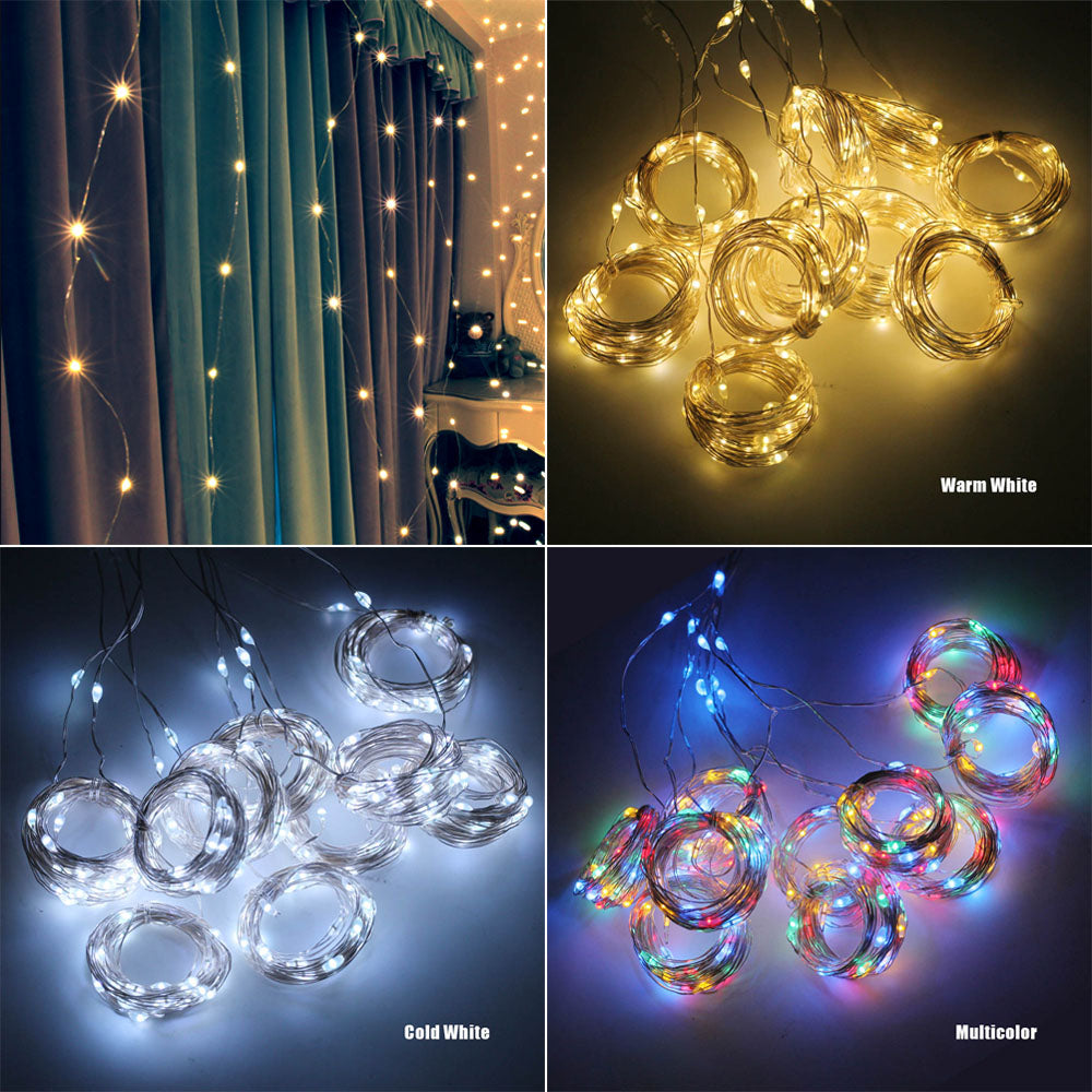 LED Curtain Garland on the Window USB String Lights