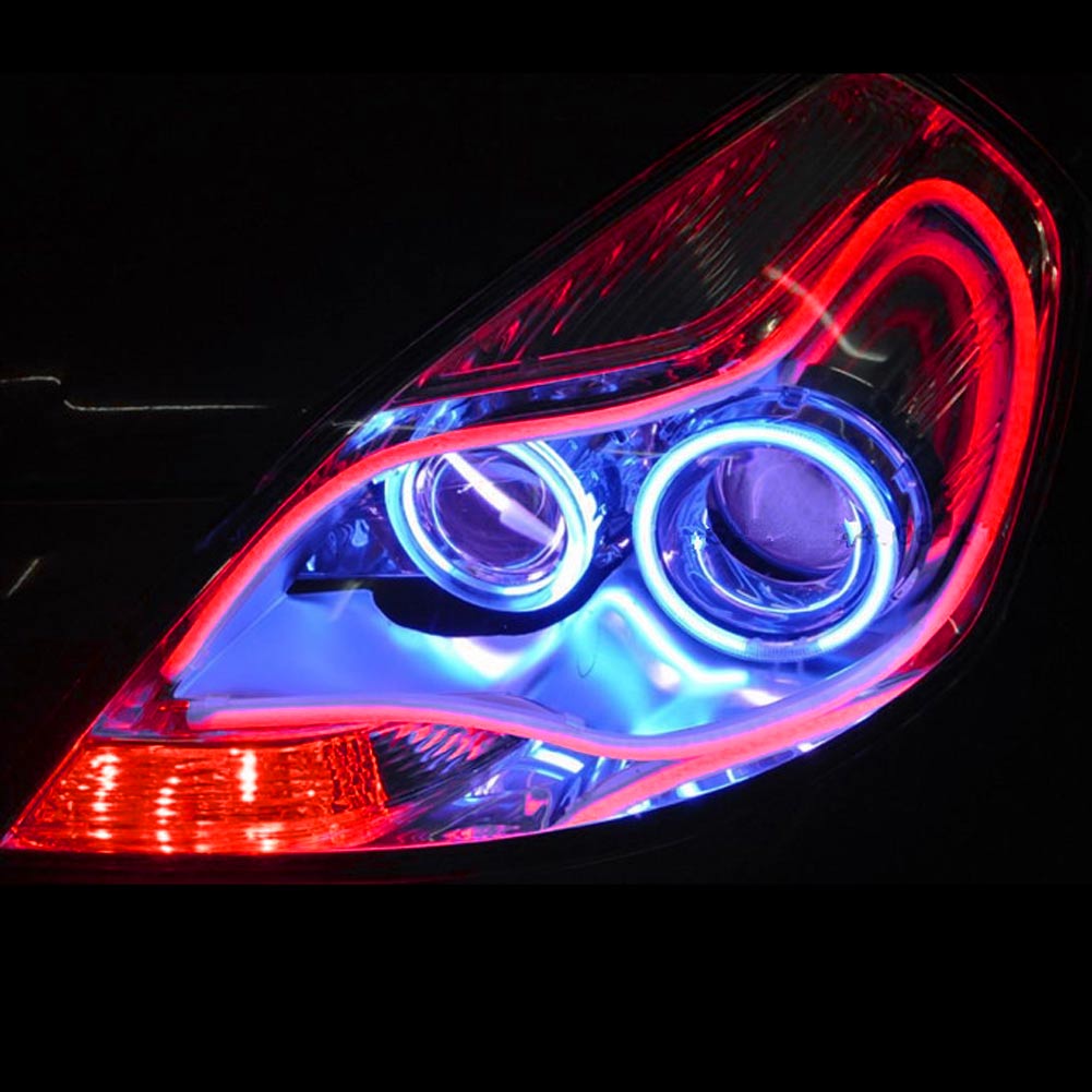 2 Pieces Flexible Car Soft Tube LED Strip Light Angel Eye Lamp