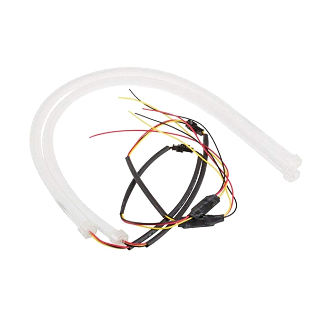 2 Pieces Flexible Car Soft Tube LED Strip Light Angel Eye Lamp