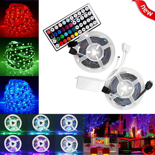 10M 3528 SMD RGB 600 LED Strip Light String Tape+44 Key IR Remote Control