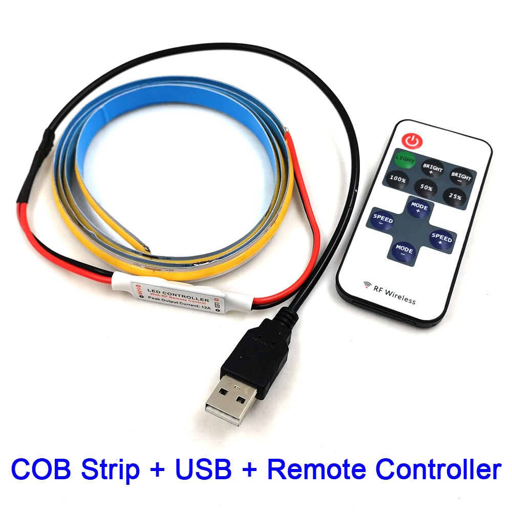 DC5V Dimmable Flexible COB Strip LED Tape