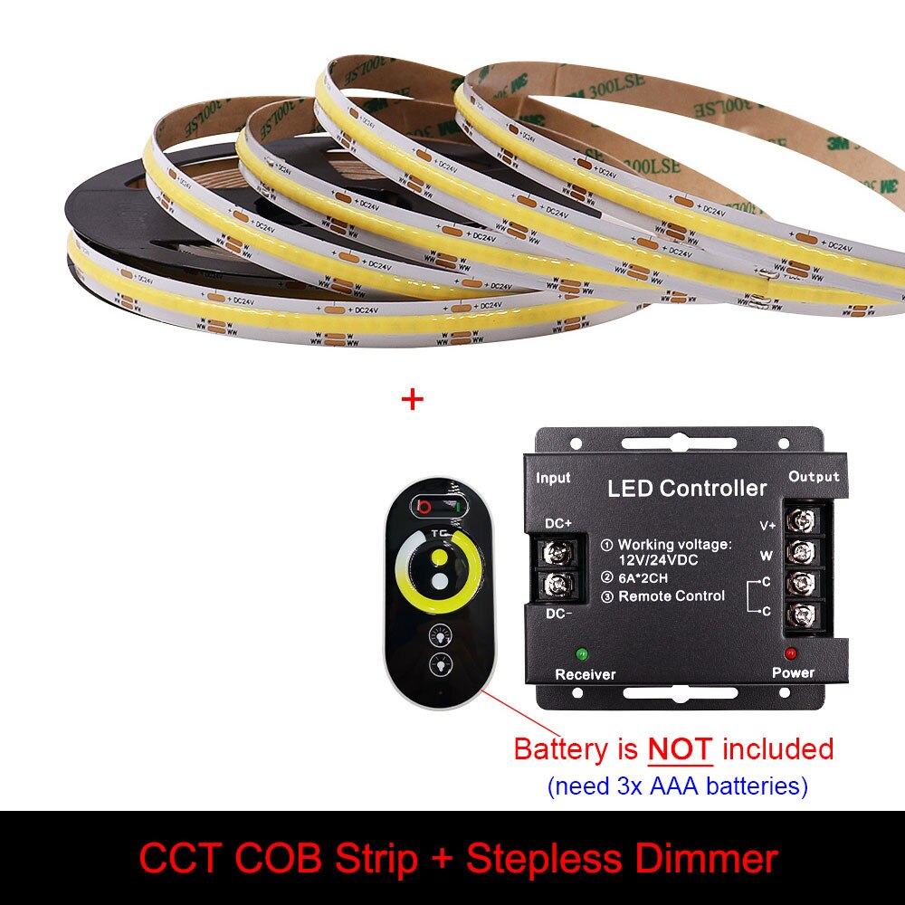 COB Strip LED Light Bar RF Dimmer DC 24V 12V