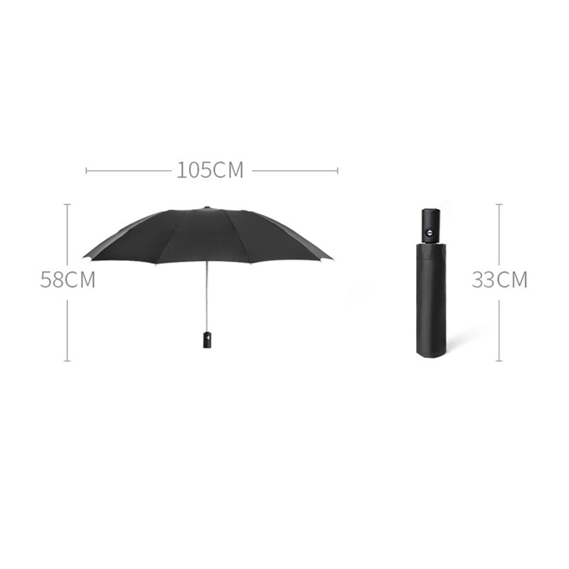 Automatic Umbrella With LED Flashlight Reflective