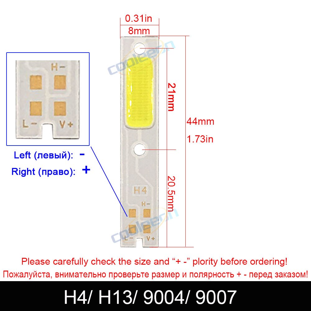 COB Light Source Replace C6 Auto Headlamps