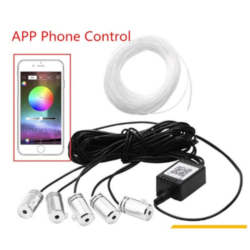 6 in 1 RGB LED Atmosphere Car Light Interior Ambient Light
