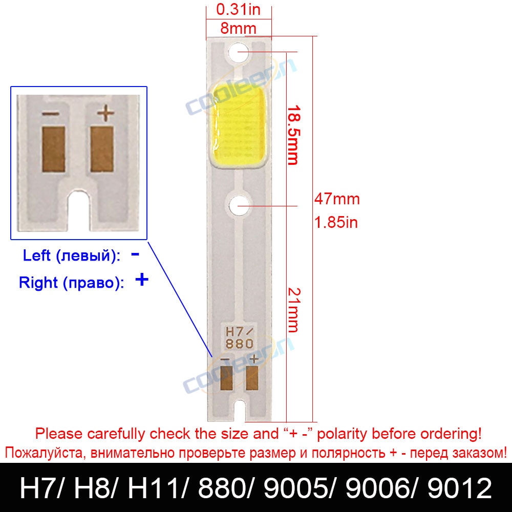 COB Light Source Replace C6 Auto Headlamps