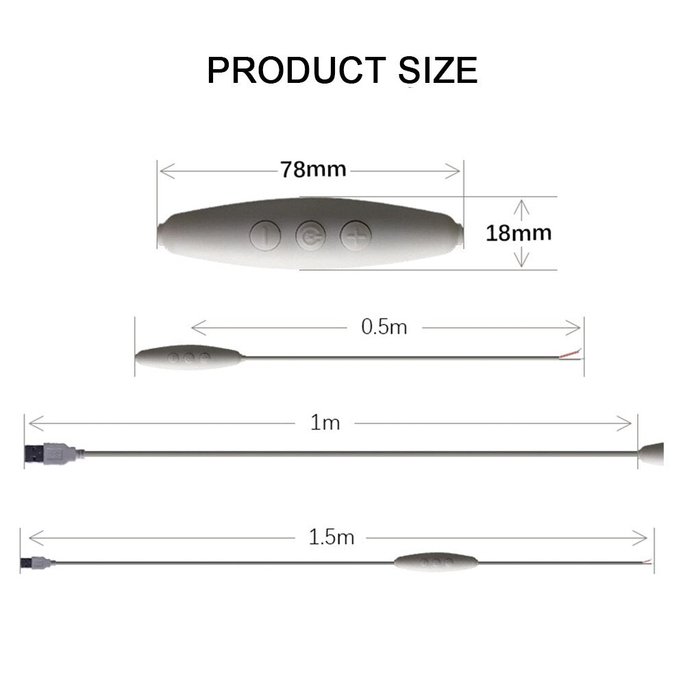 COB LED Strip with Dimmer USB Powered