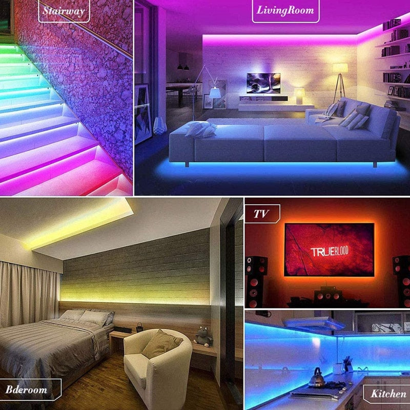 LED Strip Light 5050 RGB Bluetooth Remote Control Flexible