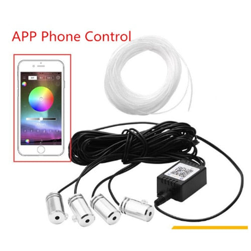 6 in 1 RGB LED Atmosphere Car Light Interior Ambient Light